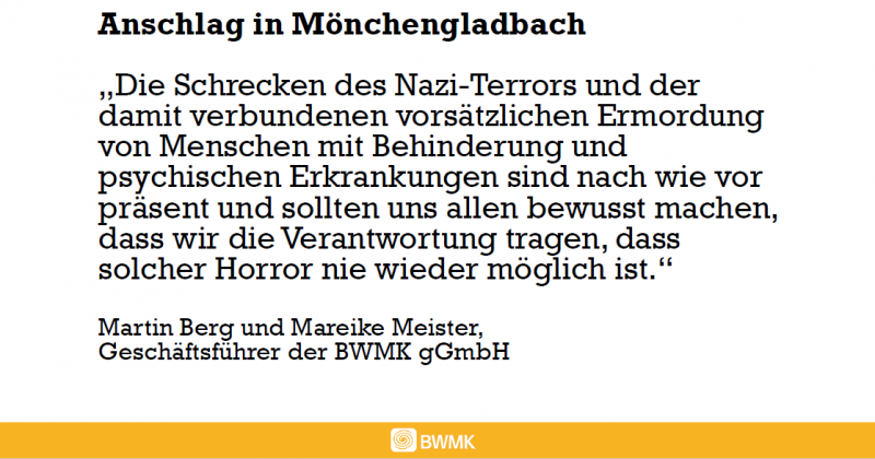Die Geschäftsführung des BWMK spricht sich gegen extremistisches Gedankengut aus.