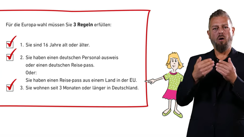 Zur Wahl gibt es Info-Material in leichter Sprache.