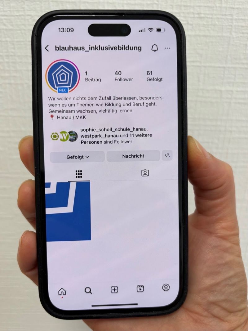 Der inklusive Bildungscampus Blauhaus ist jetzt auch bei Instagram vertreten.