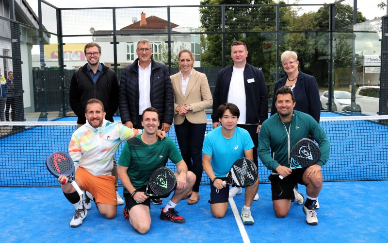 Hanaus erster Padel-Court wurde mit einem Show-Spiel eingeweiht
