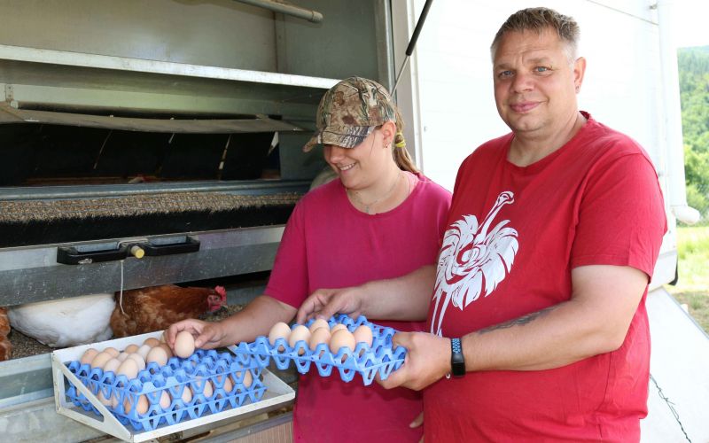 Das Hofgut Marjoß ist unter anderem für sein Miethuhn-Projekt bekannt. Damit können Kund:innen wöchentlich sechs frische Bio-Eier beziehen.
