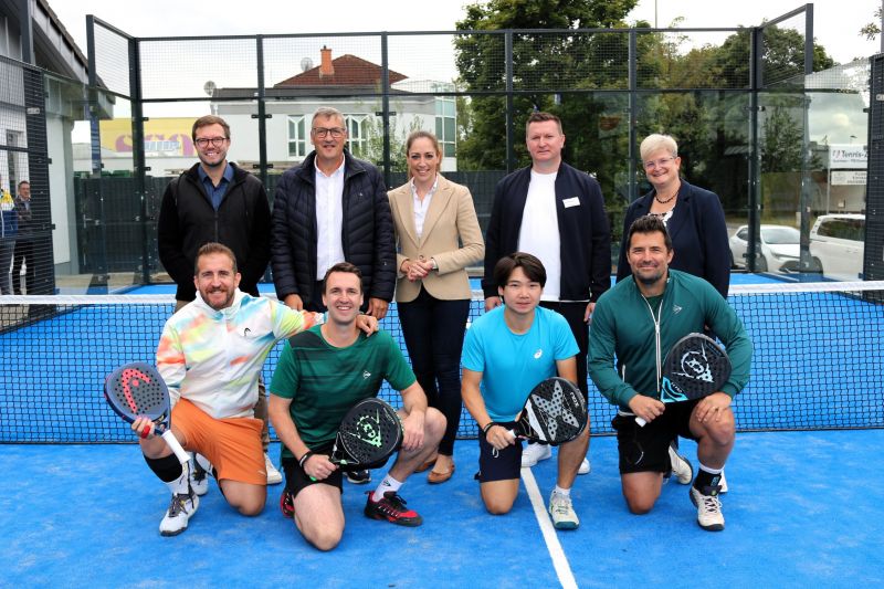Hanaus erster Padel-Court wurde mit einem Show-Spiel eingeweiht